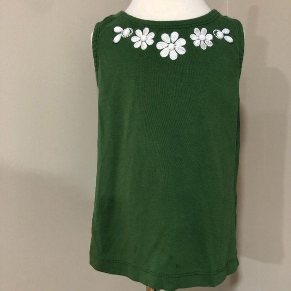 **GYMBOREE* Girl's Green Embellished Sleeveless Top - Picture 1 of 6